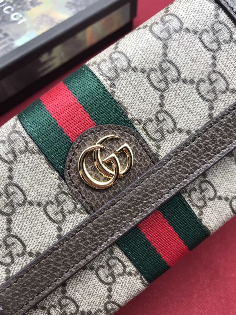 Replica Gucci Women Wallet Ophidia GG Continental Wallet 523153