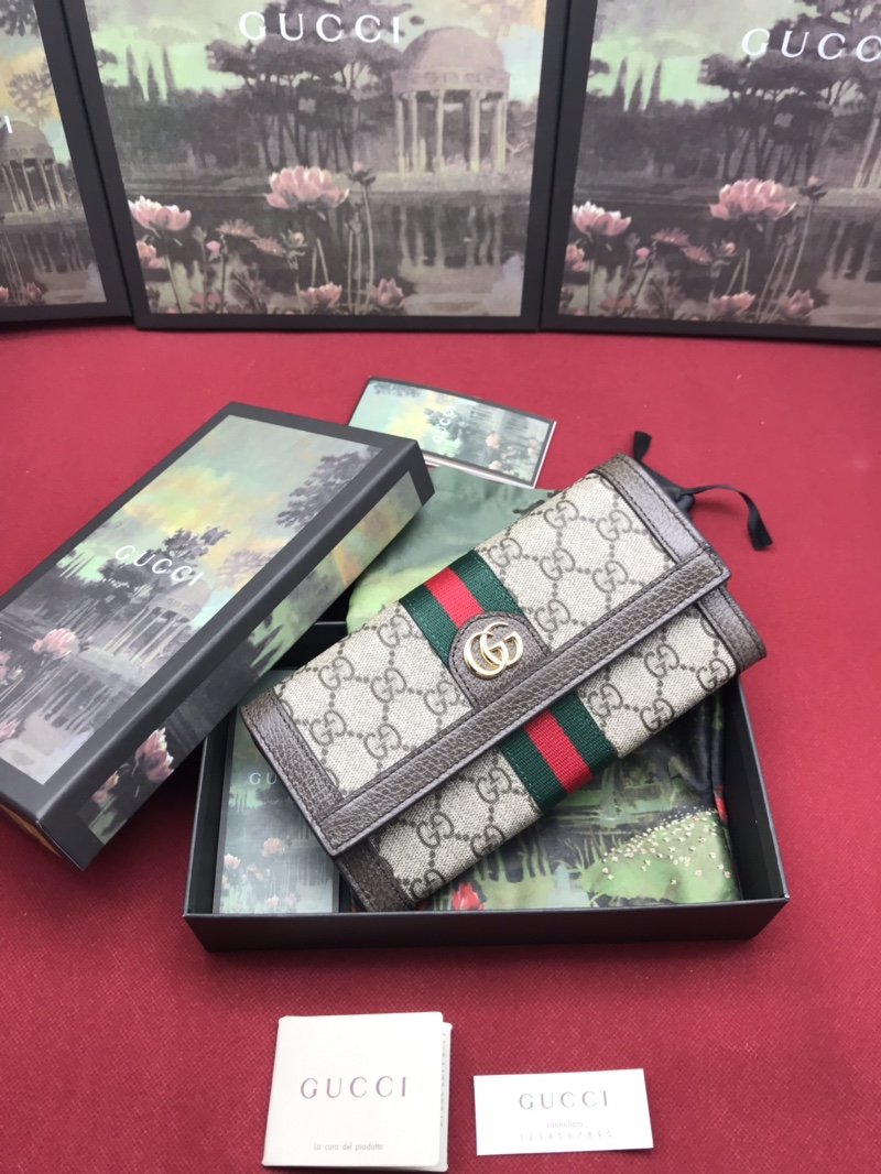 Replica Gucci Women Wallet Ophidia GG Continental Wallet 523153