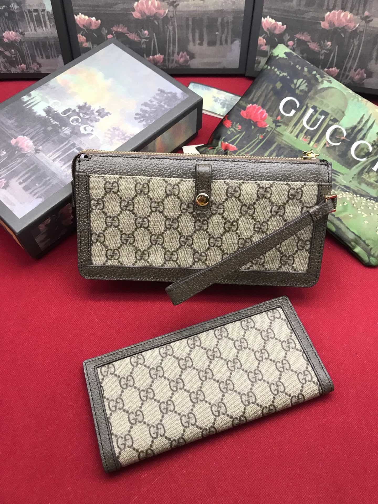 Replica Gucci Women Wallet Ophidia GG Supreme 523166