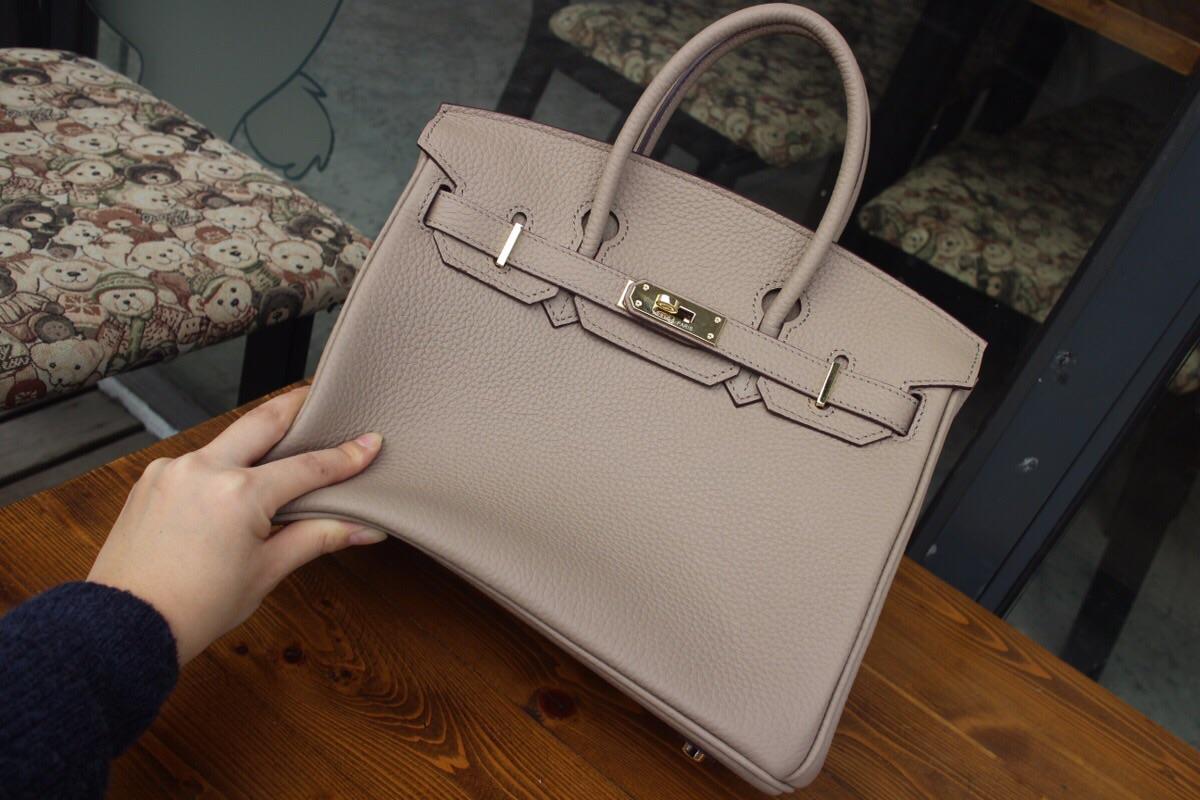 Replica Hermes Birkin Togo Calfskin Handbag 30cm and 35cm Grey