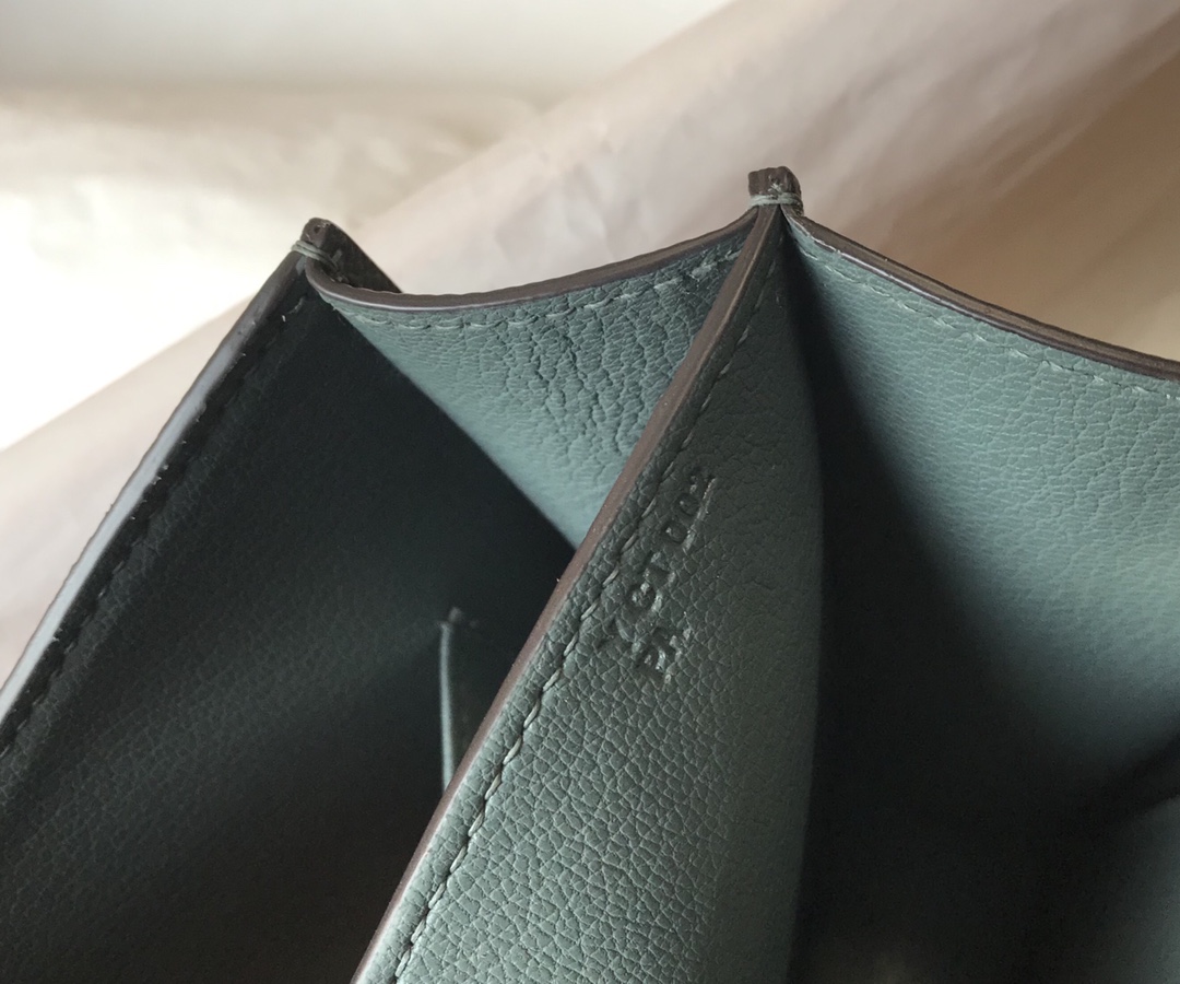 Replica Hermes Constance Bag Epsom Leather Almond Green Wiht Gold 19cm and 23cm