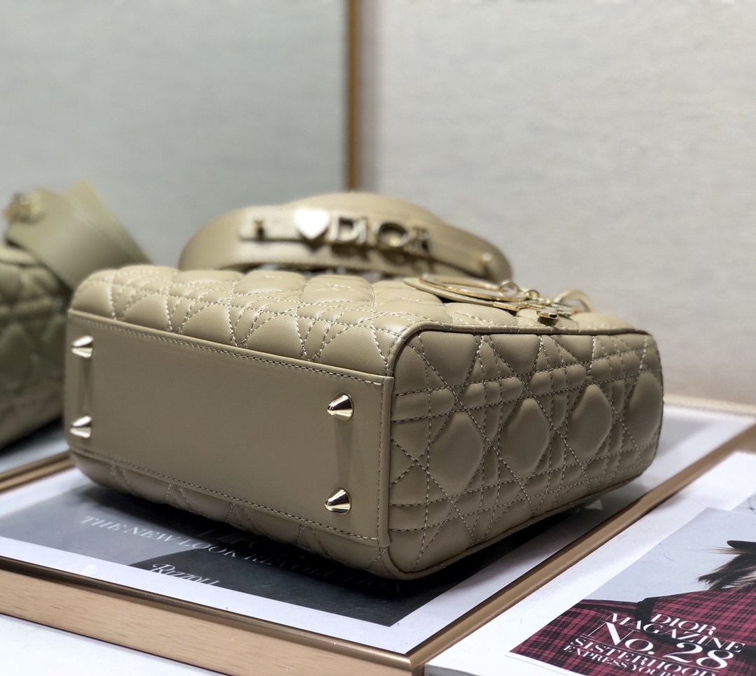 Replica Lady Dior My ABC Dior Bag Beige Cannage Lambskin