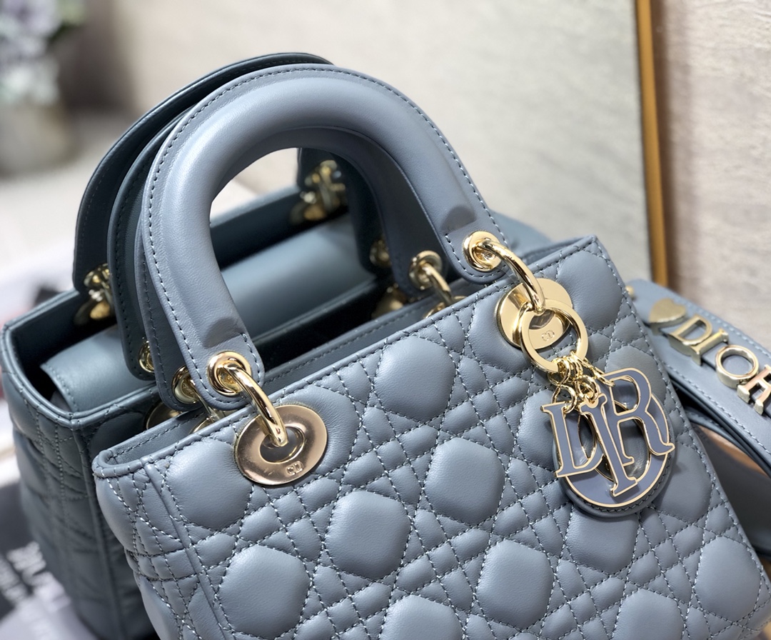 Replica Lady Dior My ABC Dior Bag Light Blue Cannage Lambskin