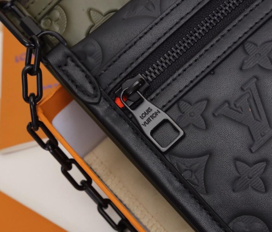 Replica Louis Vuitton Double Flat Messenger Created from Two Separate Zip-close Pouches M44635