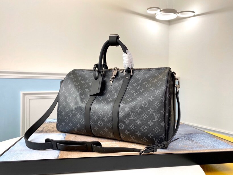 Replica Louis Vuitton M40569 Keepall Bandouliere 45 Damier Monogram Eclipse