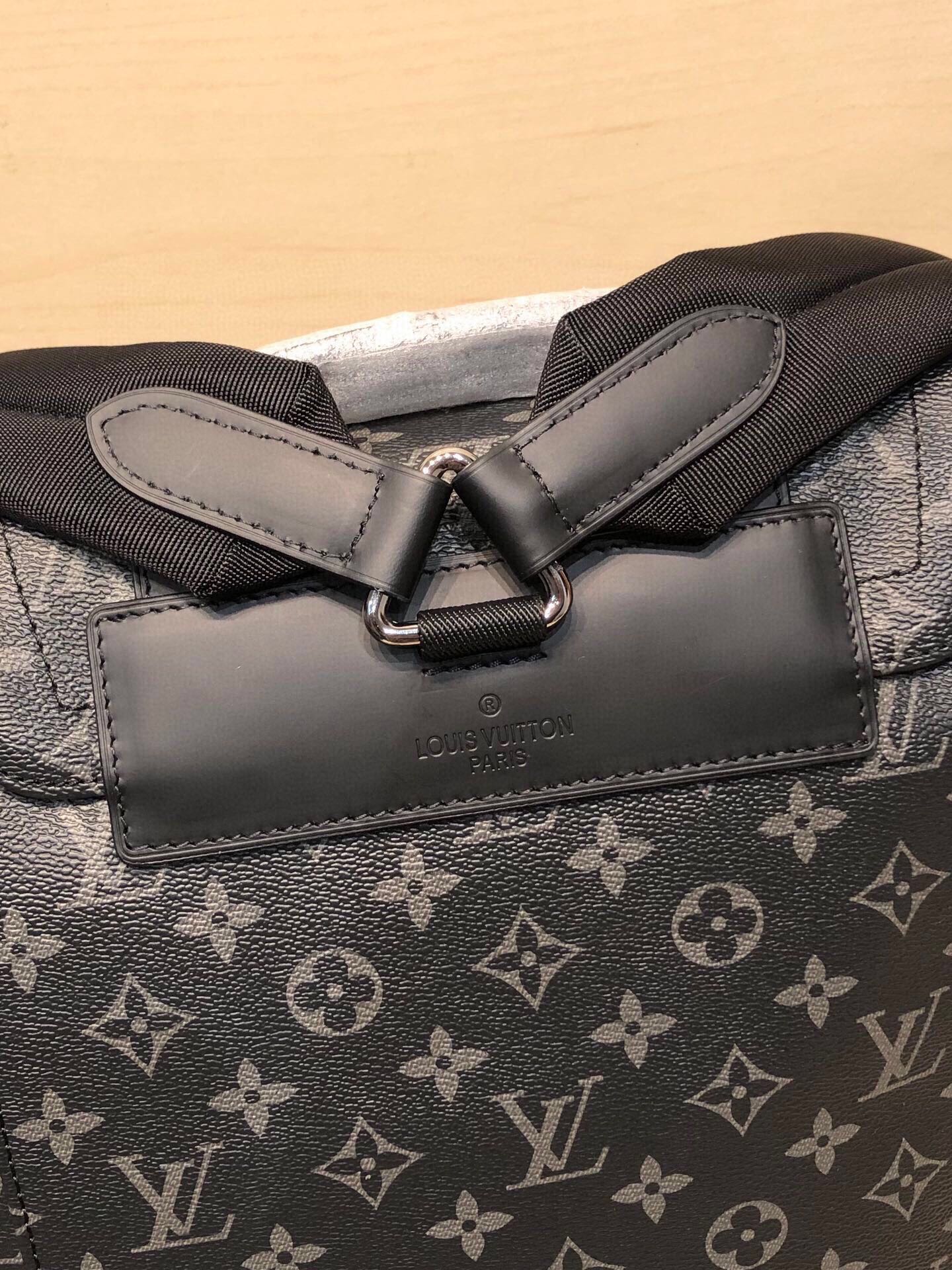 Replica Louis Vuitton M43735 Christopher PM Monogram Eclipse Coated Canvas