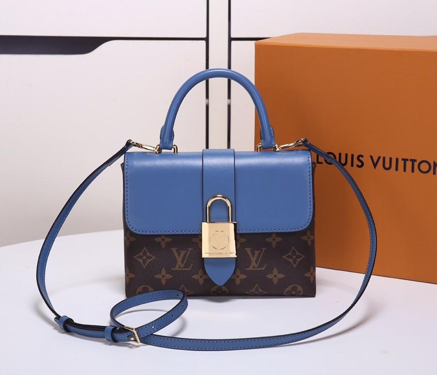 Replica Louis Vuitton M44321 Women Locky BB Bag Monogram Coated Canvas and Smooth Cowhide Leather