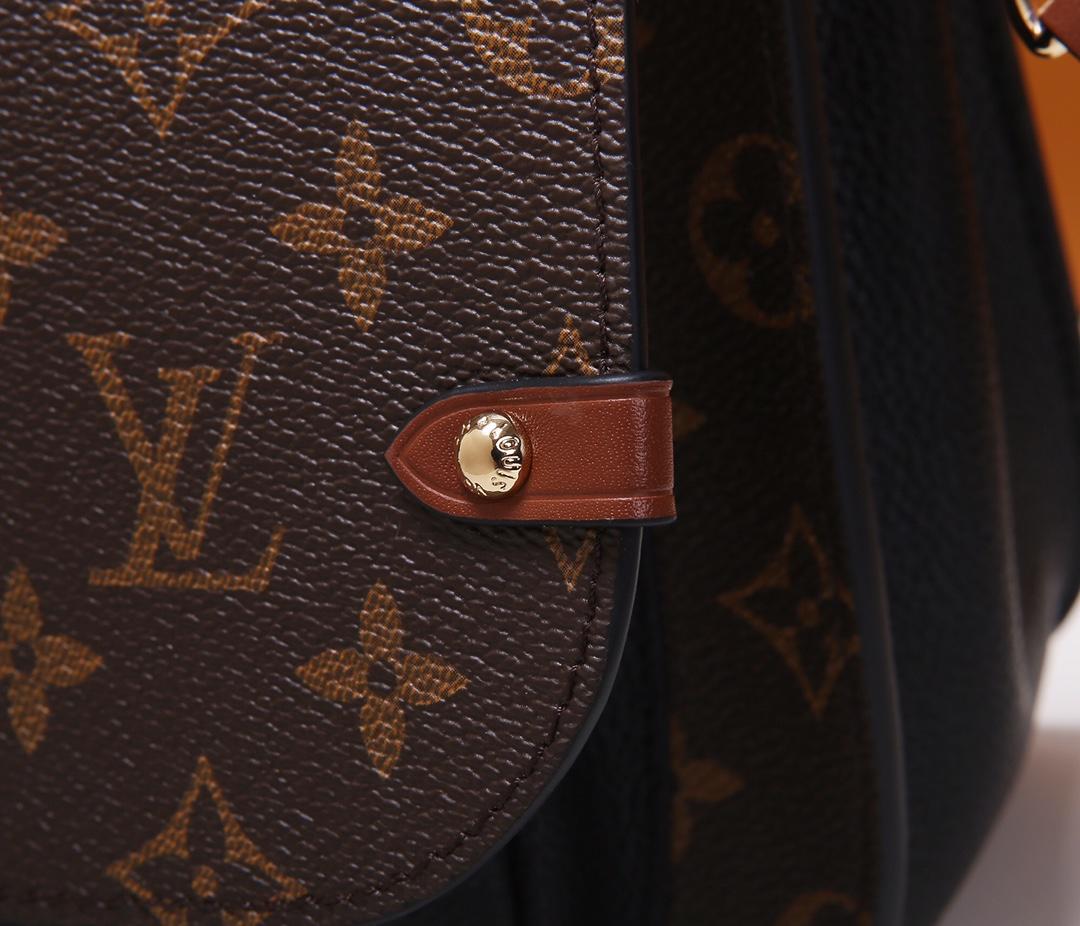 Replica Louis Vuitton M44354 Women Vaugirard Monogram Coated Canvas and Grained Leather Noir