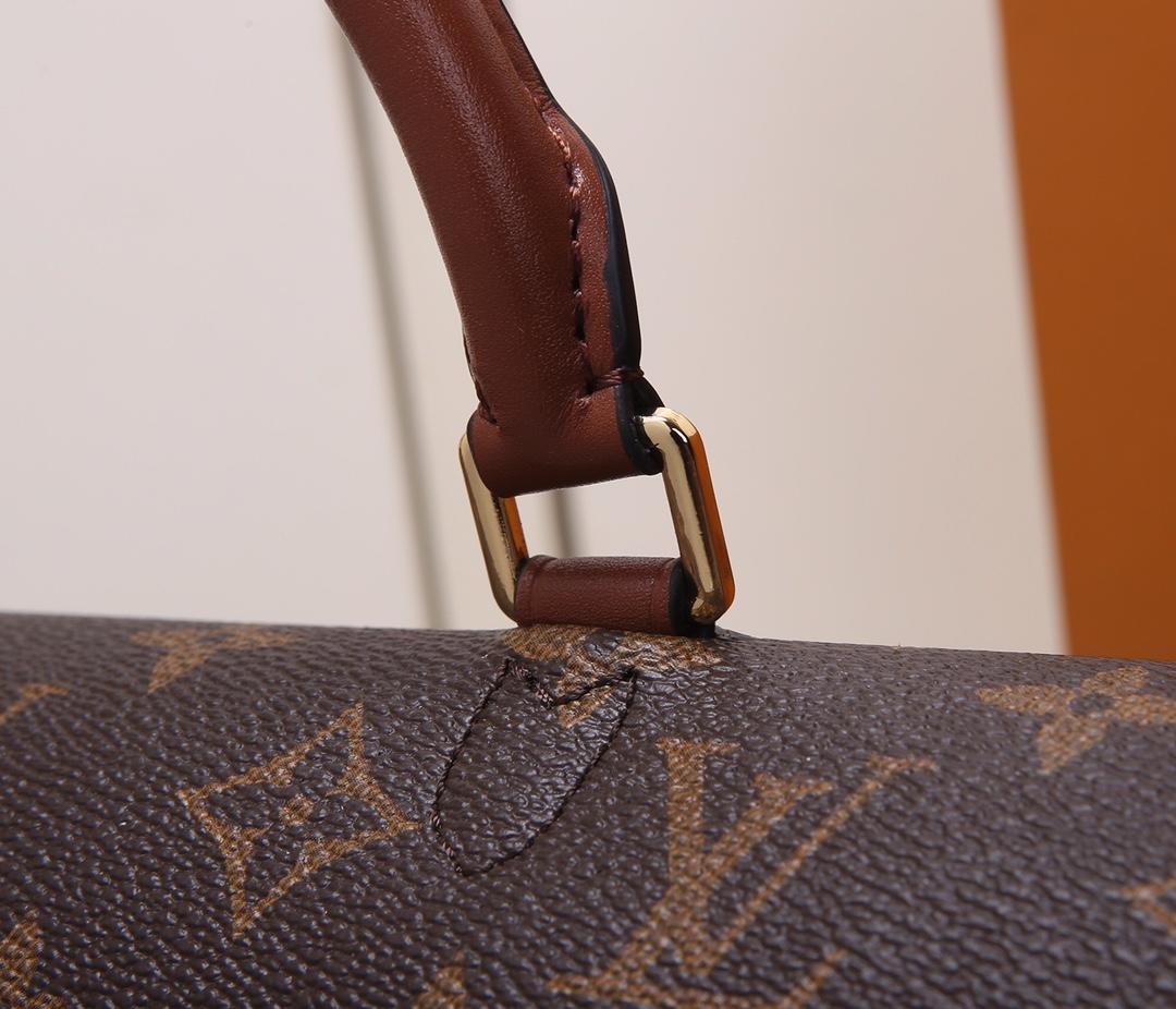 Replica Louis Vuitton M44354 Women Vaugirard Monogram Coated Canvas and Grained Leather Noir