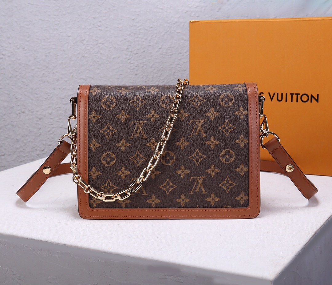 Replica Louis Vuitton M44391 Dauphine MM Latest it Bag Monogram