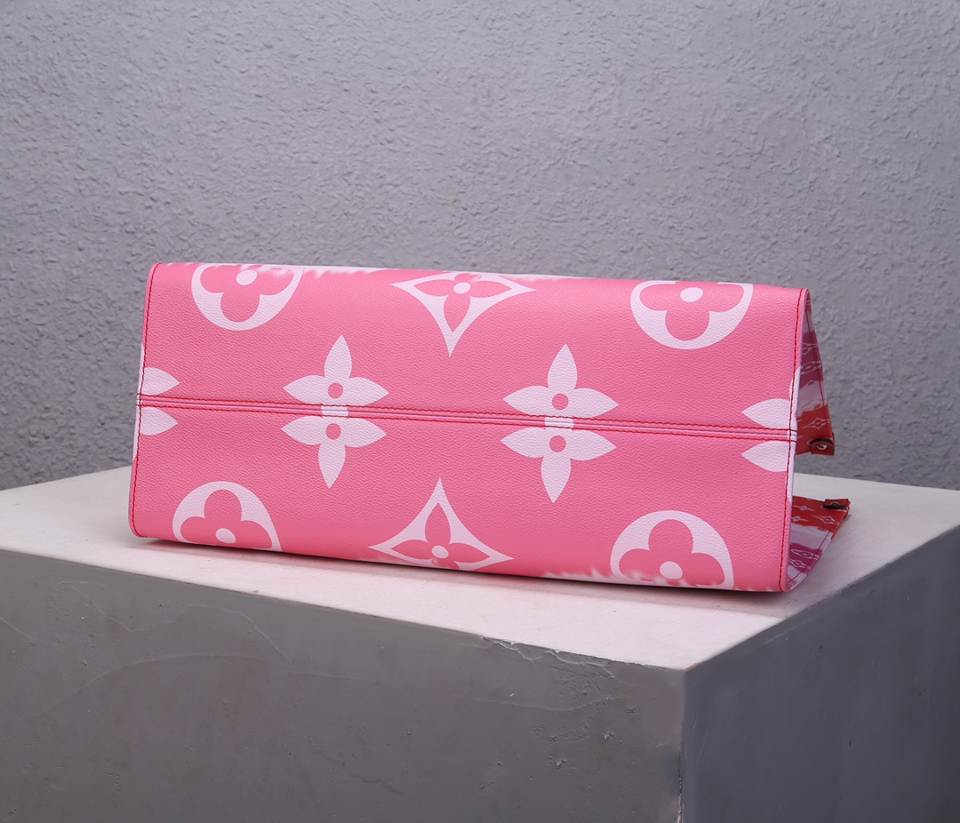 Replica Louis Vuitton M45121 LV Escale Onthego GM Pink Monogram Coated Canvas