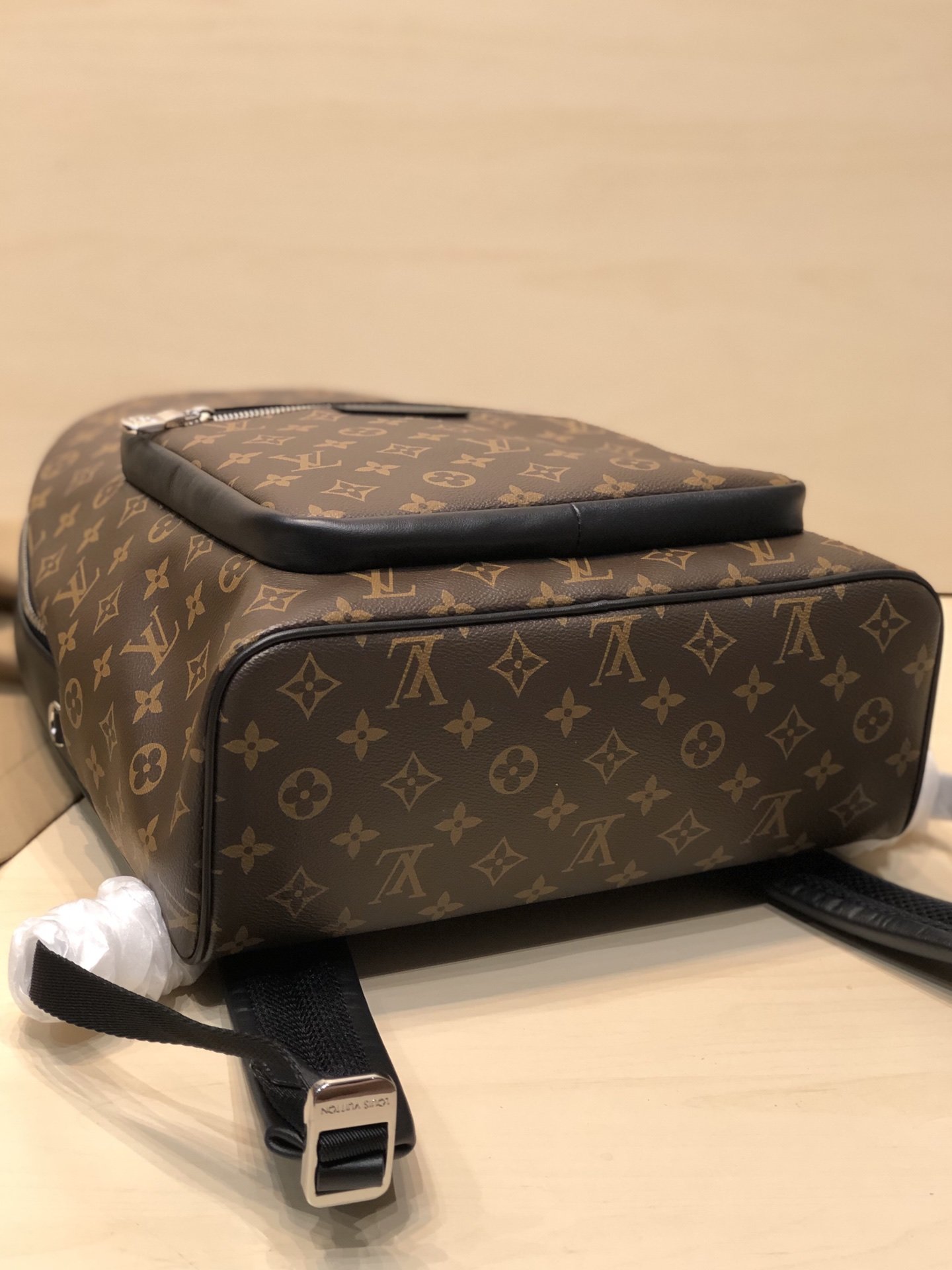 Replica Louis Vuitton M45349 Josh Backpack in Monogram Macassar Coated Canvas