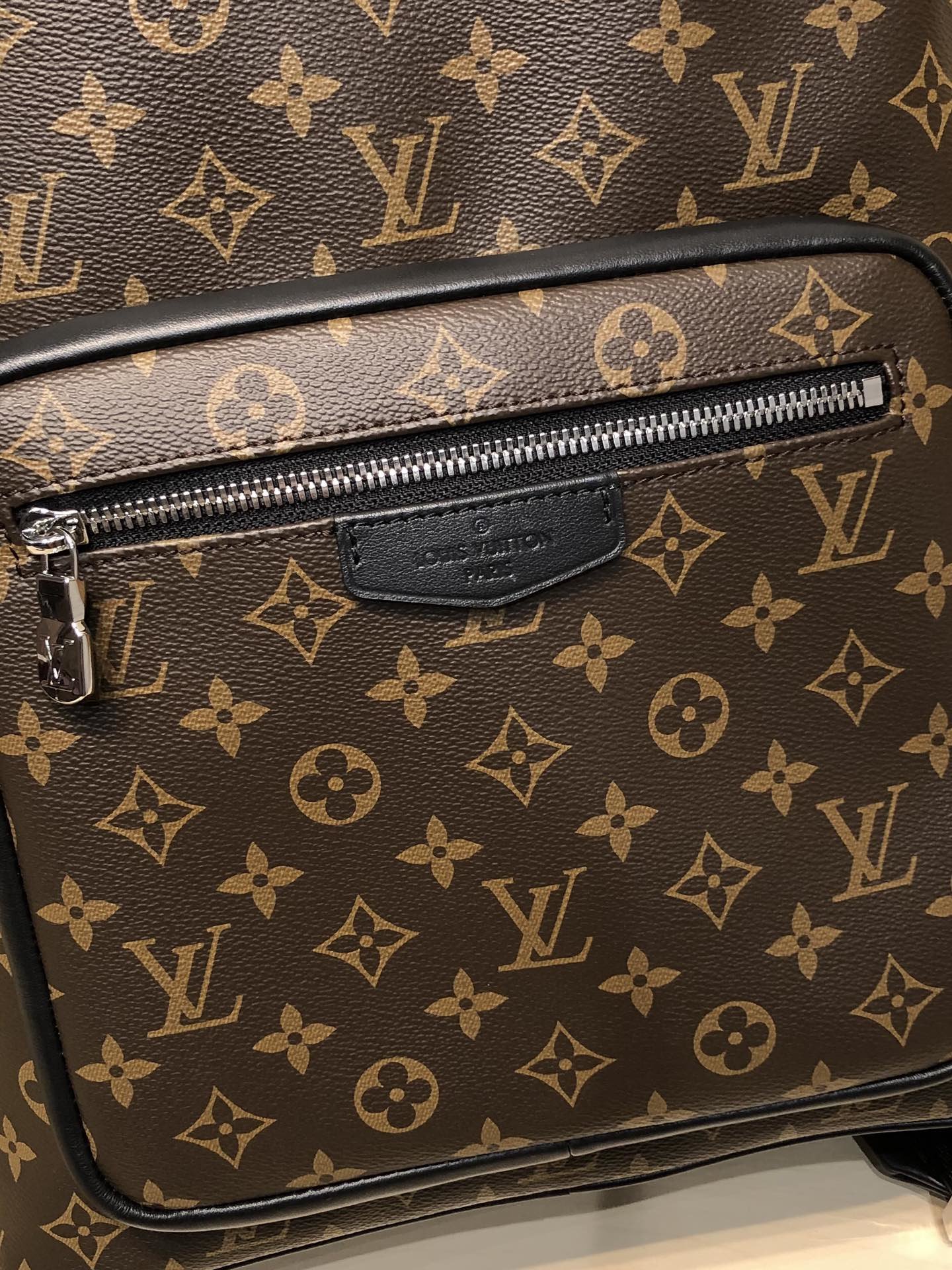 Replica Louis Vuitton M45349 Josh Backpack in Monogram Macassar Coated Canvas