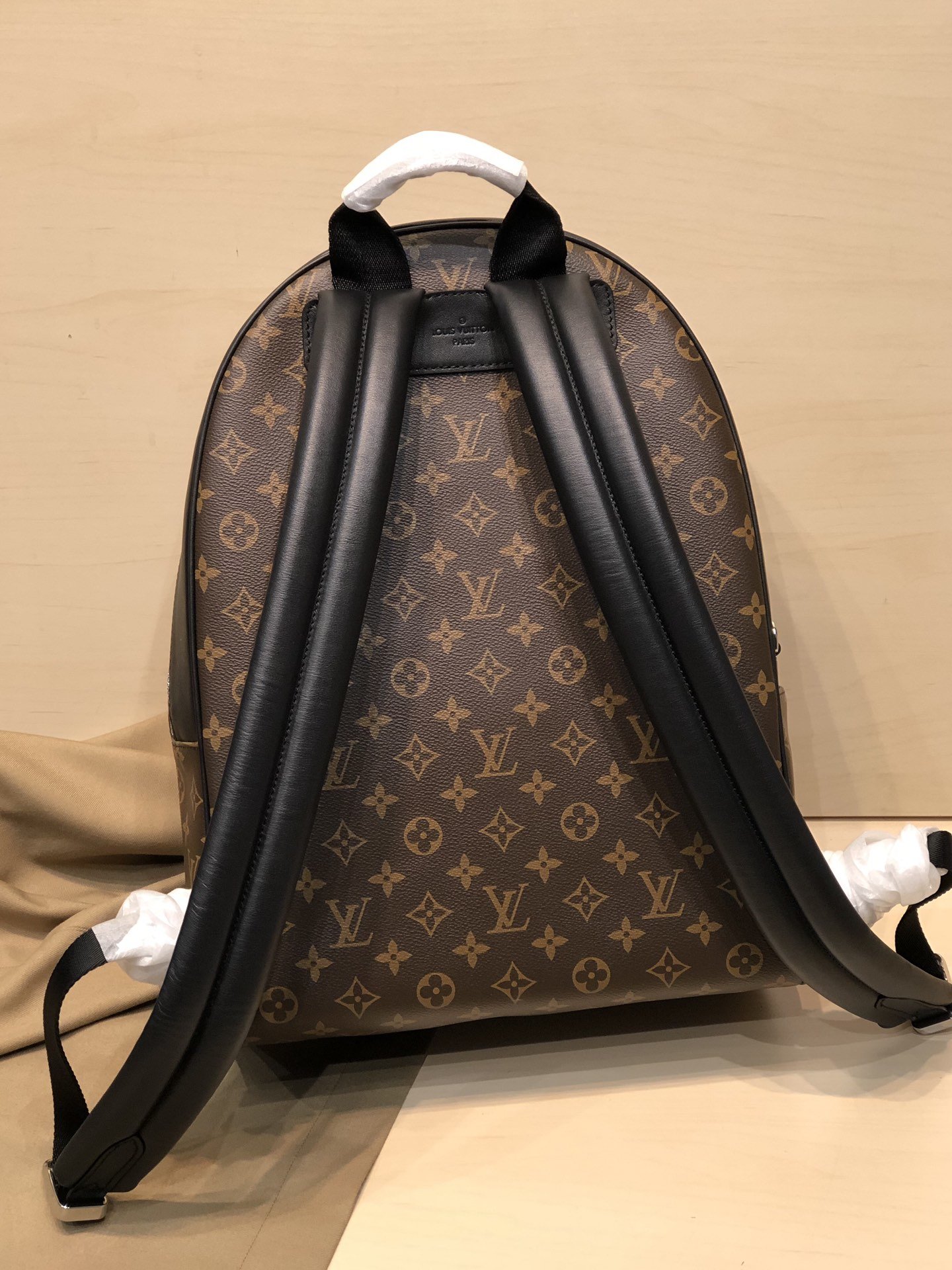 Replica Louis Vuitton M45349 Josh Backpack in Monogram Macassar Coated Canvas