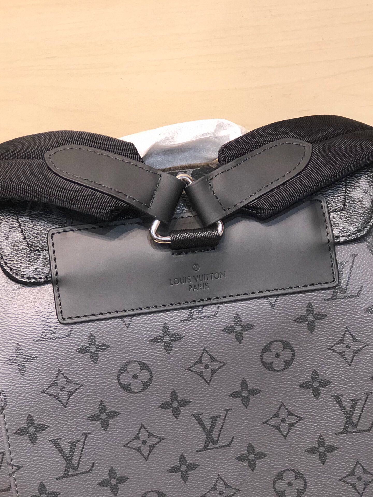 Replica Louis Vuitton M45419 Christopher PM Monogram Eclipse Coated Canvas and Monogram Eclipse Reverse Coated Canvas