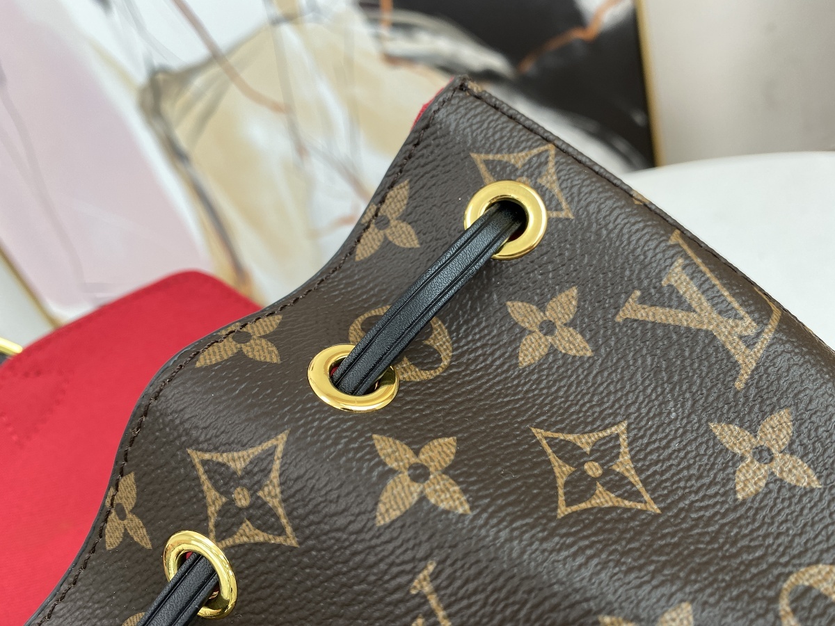 Replica Louis Vuitton M45516 Montsouris BB Backpack in Classic Monogram Coated Canvas and Cowhide Leather