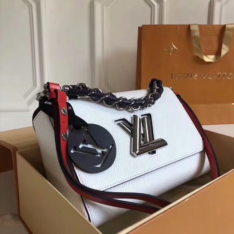 Replica Louis Vuitton M52503 Twist MM Epi Leather White