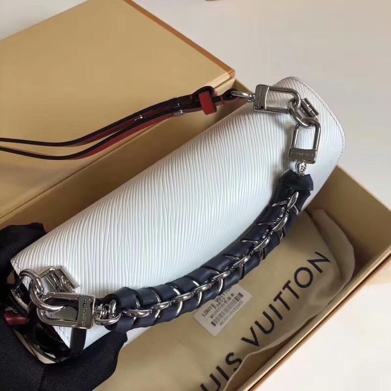 Replica Louis Vuitton M52503 Twist MM Epi Leather White