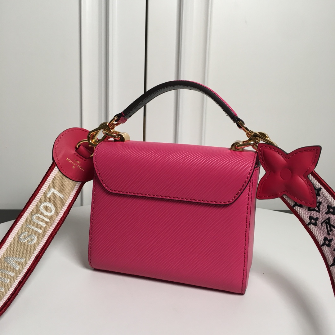 Replica Louis Vuitton M57049 Twist PM Epi Leather With Wide Embroidered Strap Agathe Rose Pink