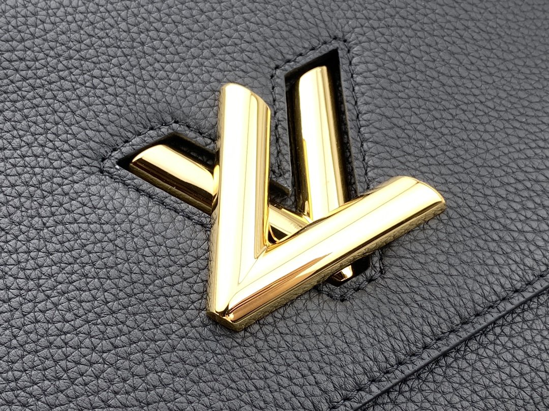 Replica Louis Vuitton M57090 Twist One Handle MM Taurillon eather Black