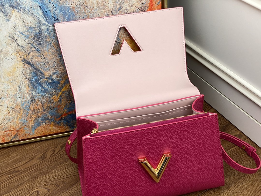 Replica Louis Vuitton M57093 Twist One Handle MM Taurillon eather Pink