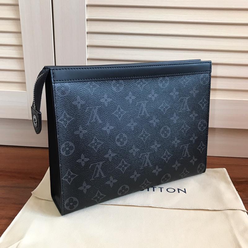 Replica Louis Vuitton M61692 Women Pochette Voyage Pouch 26 Monogram Eclipse