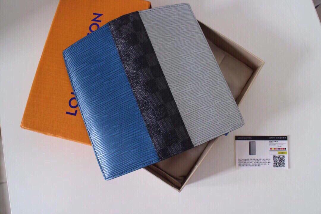 Replica Louis Vuitton M62911 Men Brazza Wallet Epi Leather and Damier Graphite Canvas