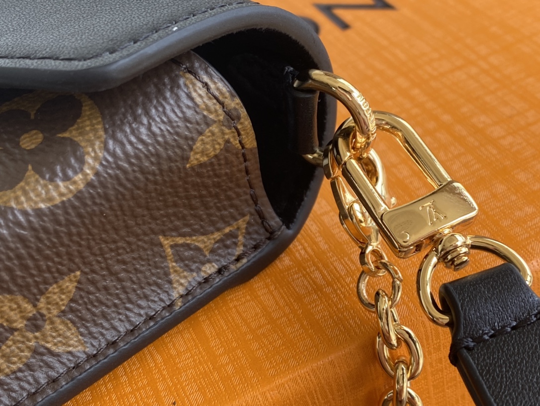 Replica Louis Vuitton M80559 Padlock On Strap Monogram Coated Canvas and Cowhide-Leather Black