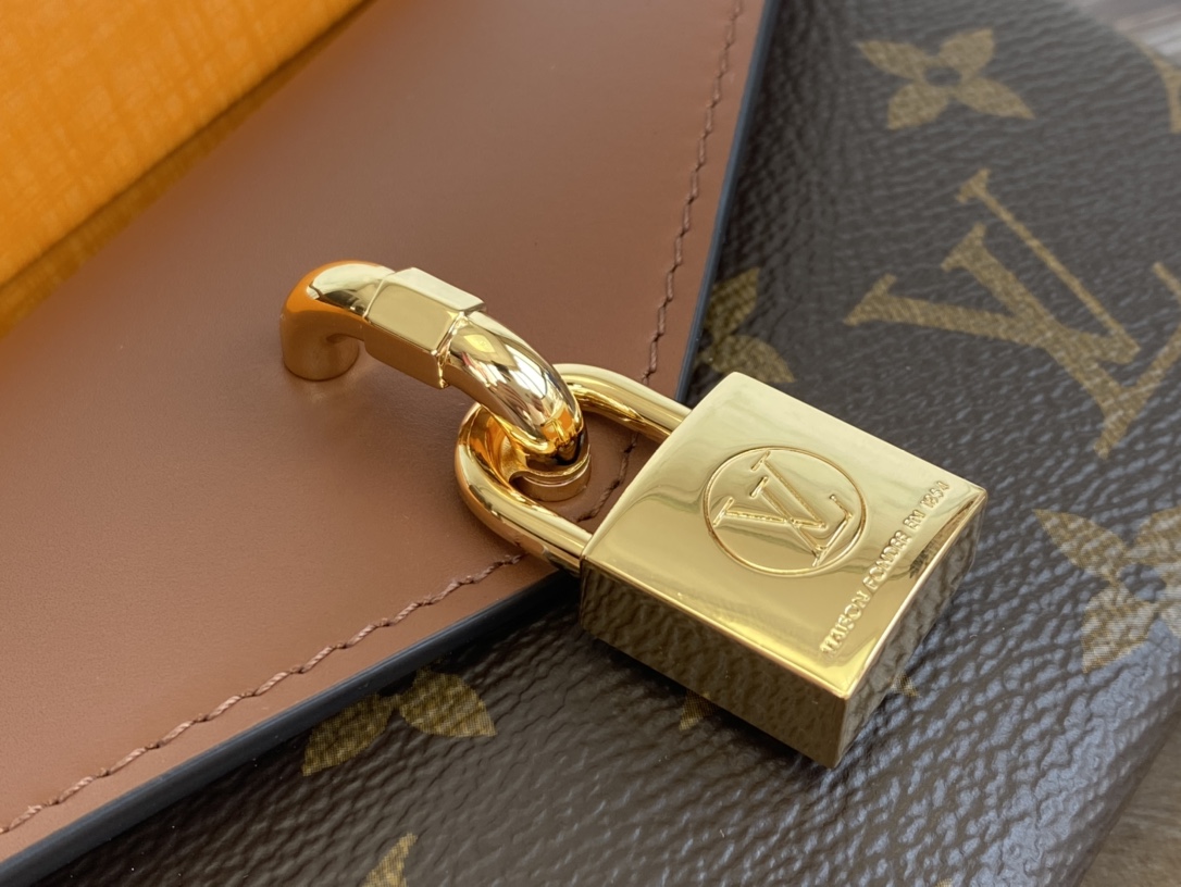 Replica Louis Vuitton M80763 Padlock On Strap Monogram Coated Canvas and Cowhide-Leather