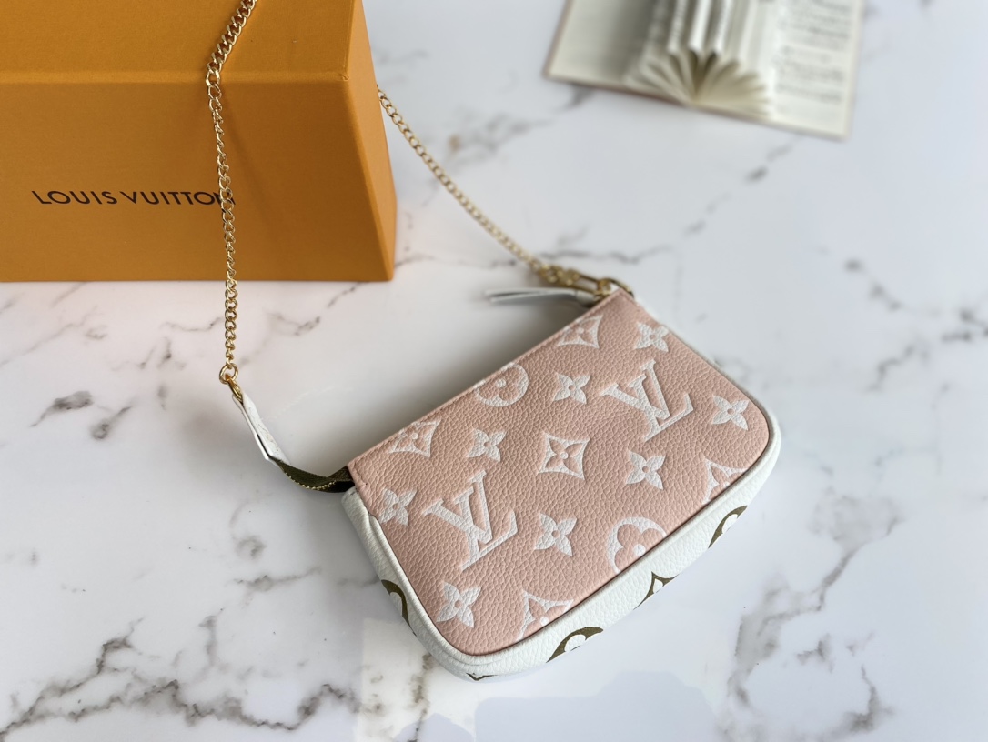 Replica Louis Vuitton M81284 Mini Pochette Accessoires Monogram Empreinte embossed supple grained cowhide leather