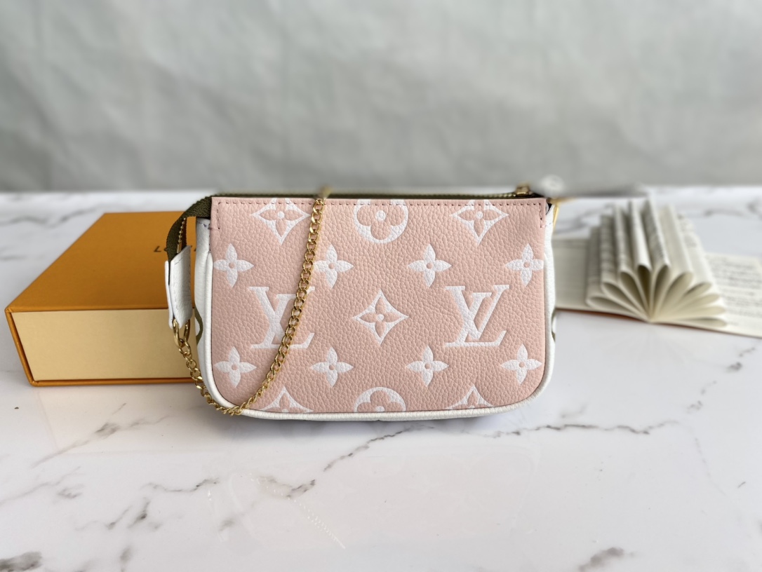 Replica Louis Vuitton M81284 Mini Pochette Accessoires Monogram Empreinte embossed supple grained cowhide leather