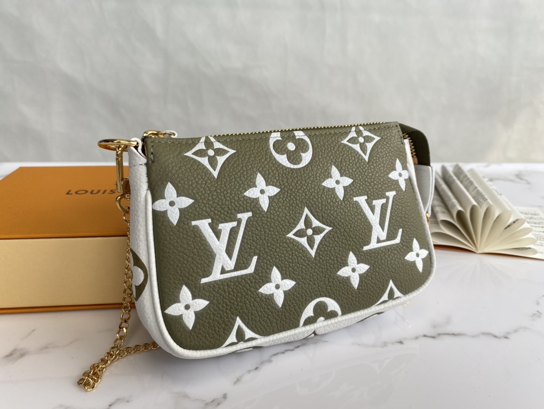 Replica Louis Vuitton M81284 Mini Pochette Accessoires Monogram Empreinte embossed supple grained cowhide leather