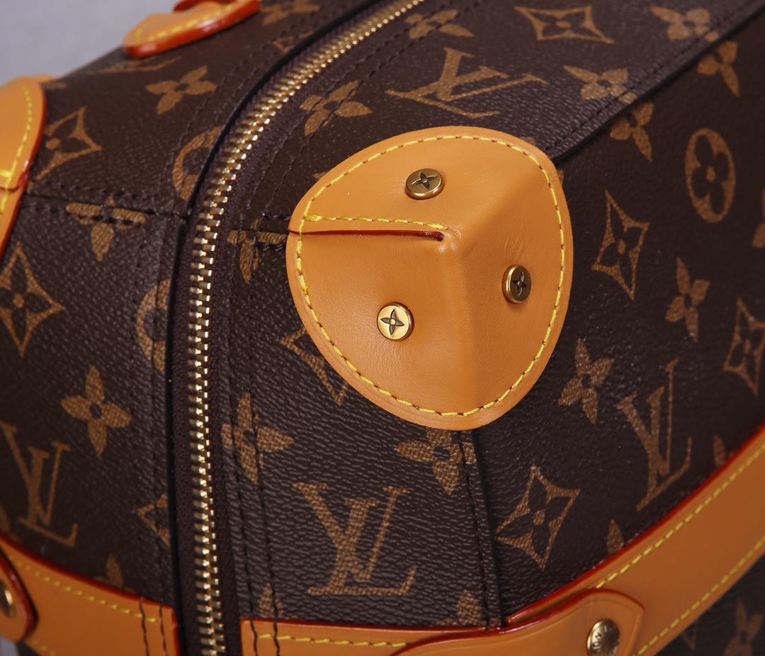 Replica Louis Vuitton Men Soft Trunk Backpack PM Monogram Canvas and Trimmed with Cowhide Leather M44752