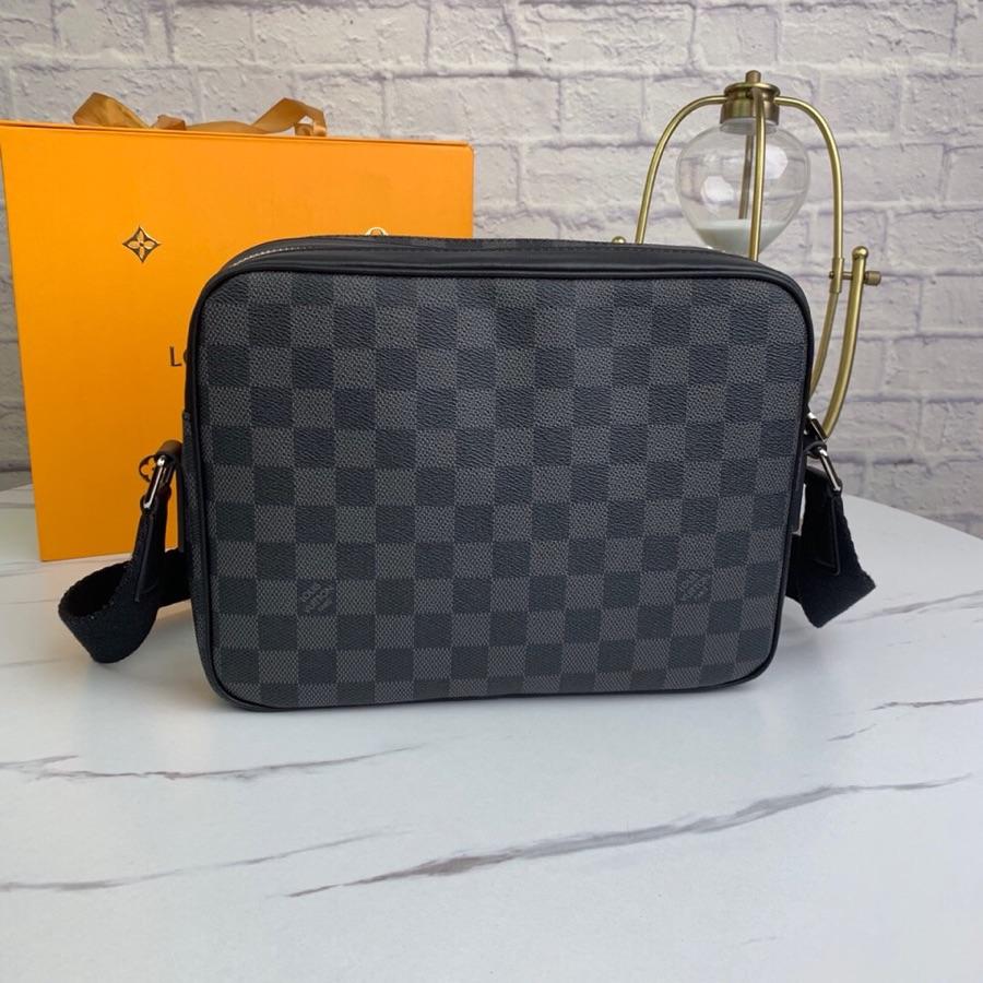 Replica Louis Vuitton Men Trocadero Messenger Bag Damier Graphite Canvas N40087