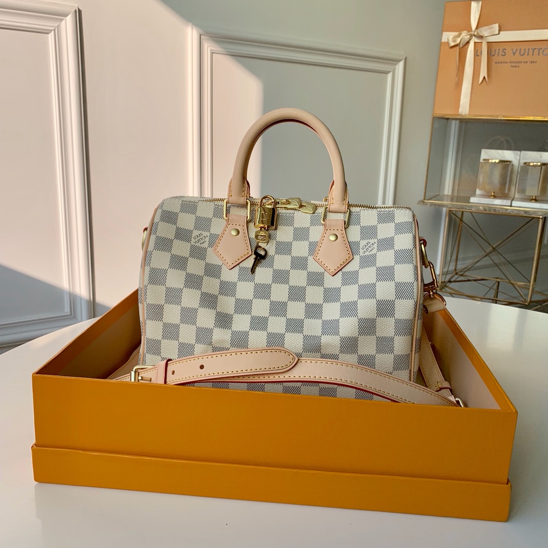 Replica Louis Vuitton N41371 Speedy 25 Damier Azur Coated Canvas