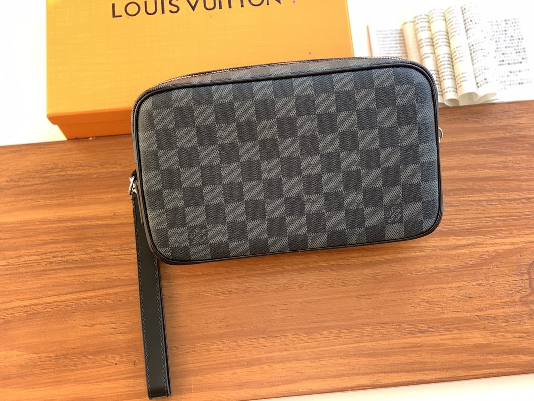 Replica Louis Vuitton N41664 Mens Kasai Clutch Damier Graphite Canvas