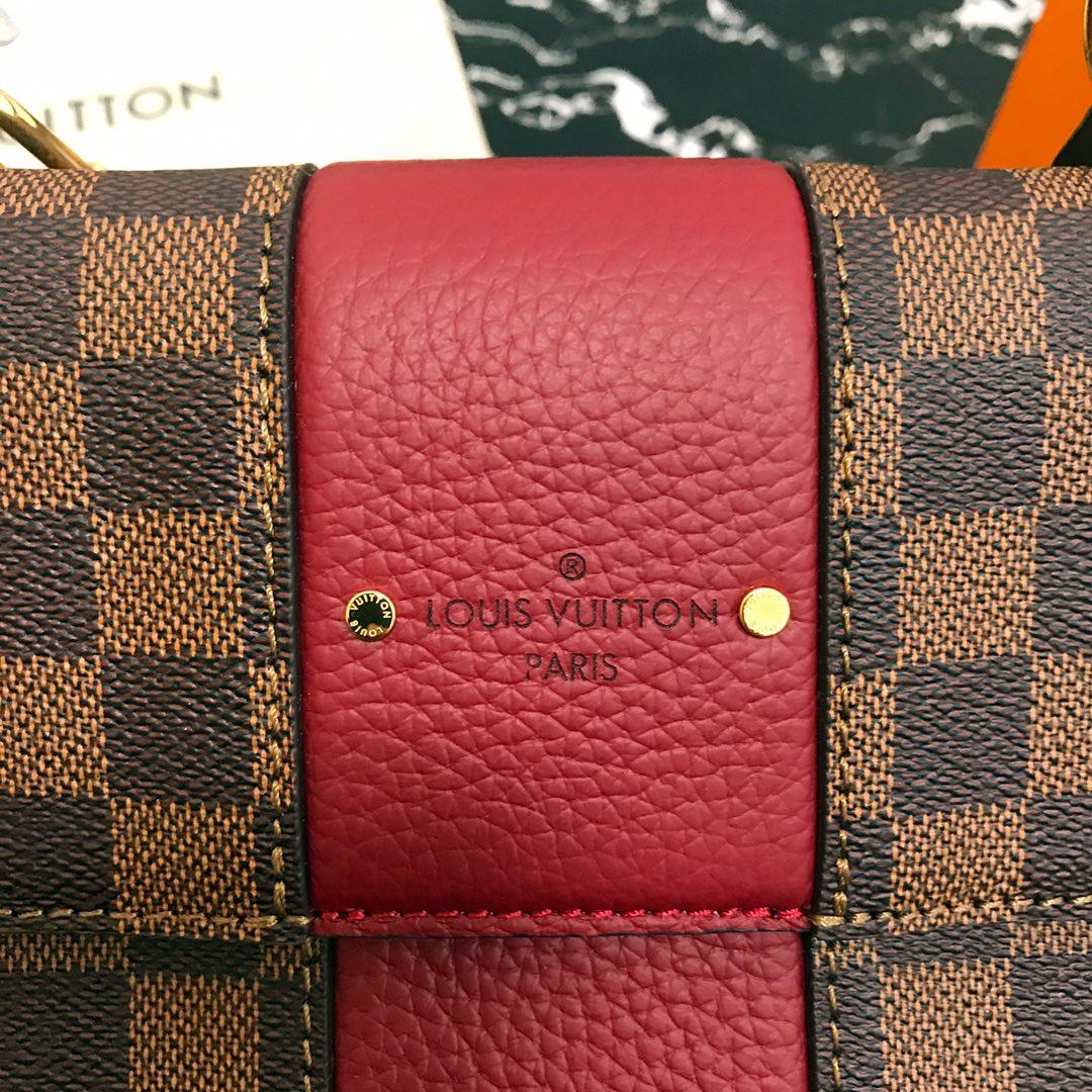 Replica Louis Vuitton N44053 Bond Street Damier Eb???ne and Taurillon Leather