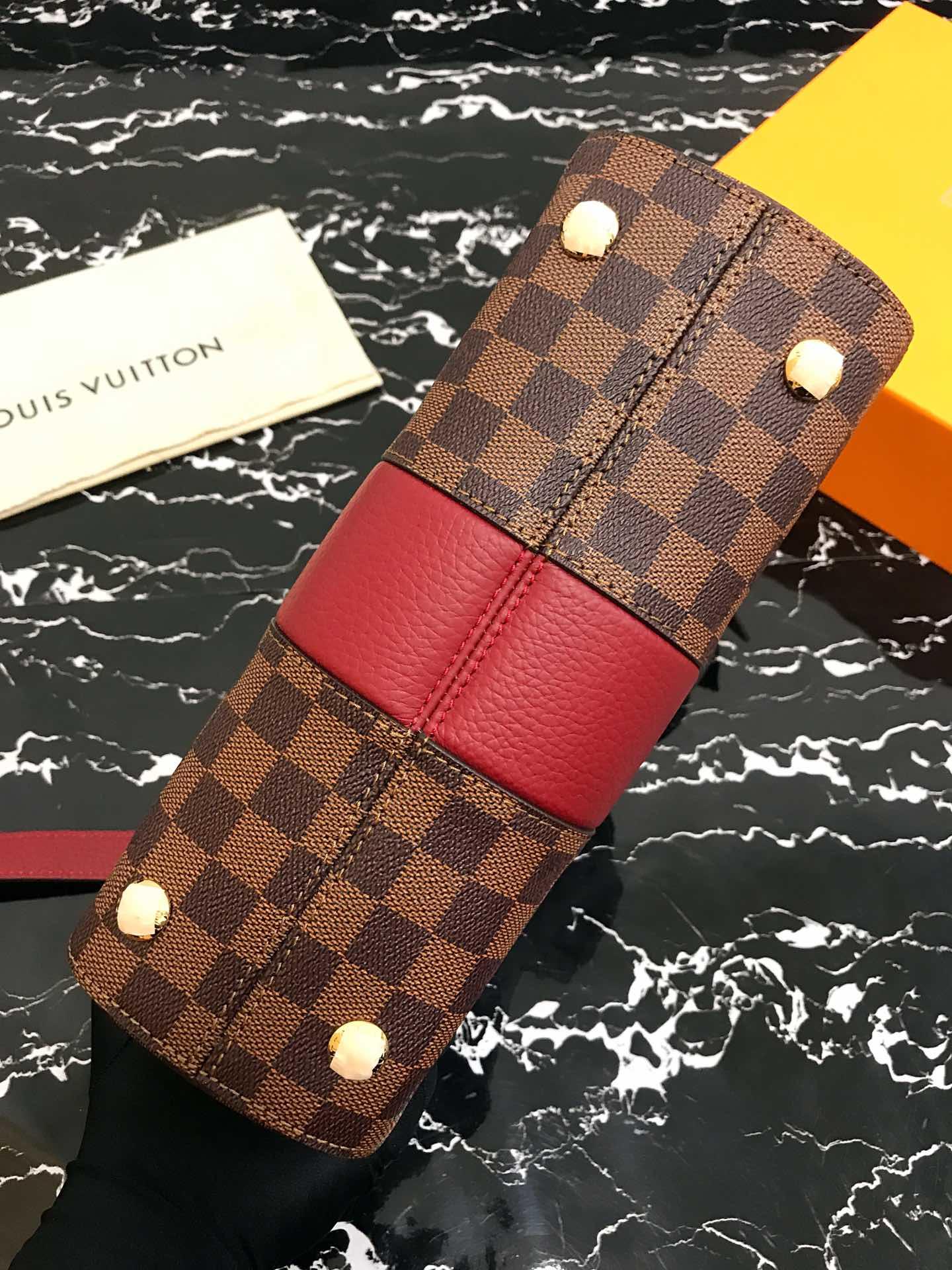 Replica Louis Vuitton N44053 Bond Street Damier Eb???ne and Taurillon Leather