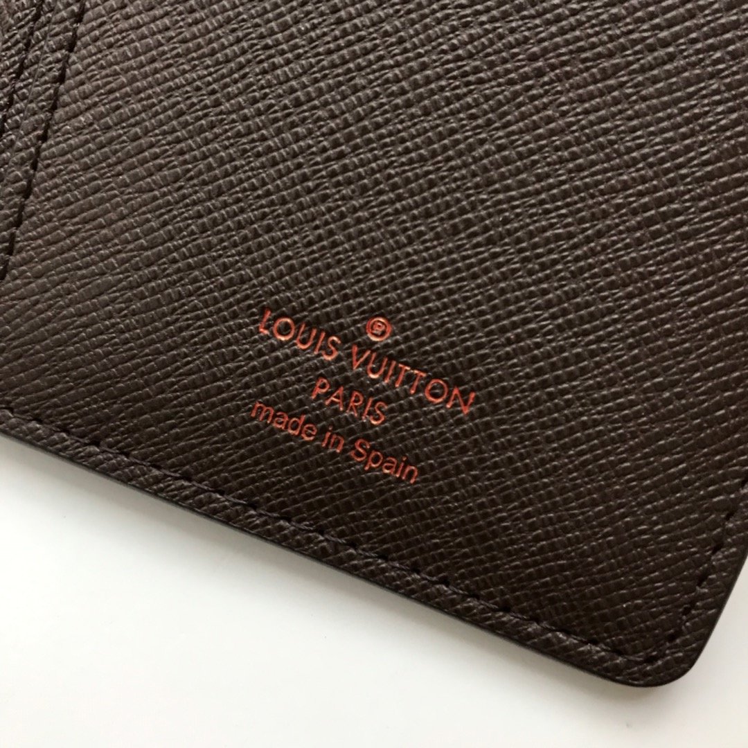 Replica Louis Vuitton N60017 Men Brazza Wallet Black Taurillon Leather