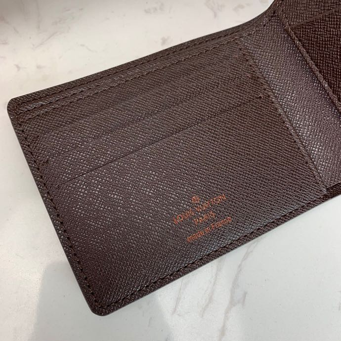 Replica Louis Vuitton N60895 Men Multiple Wallet Cowhide Leather and Canvas lining Coated Canvas