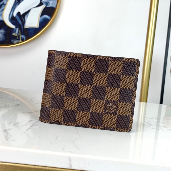 Replica Louis Vuitton N60895 Men Multiple Wallet Cowhide Leather and Canvas lining Coated Canvas