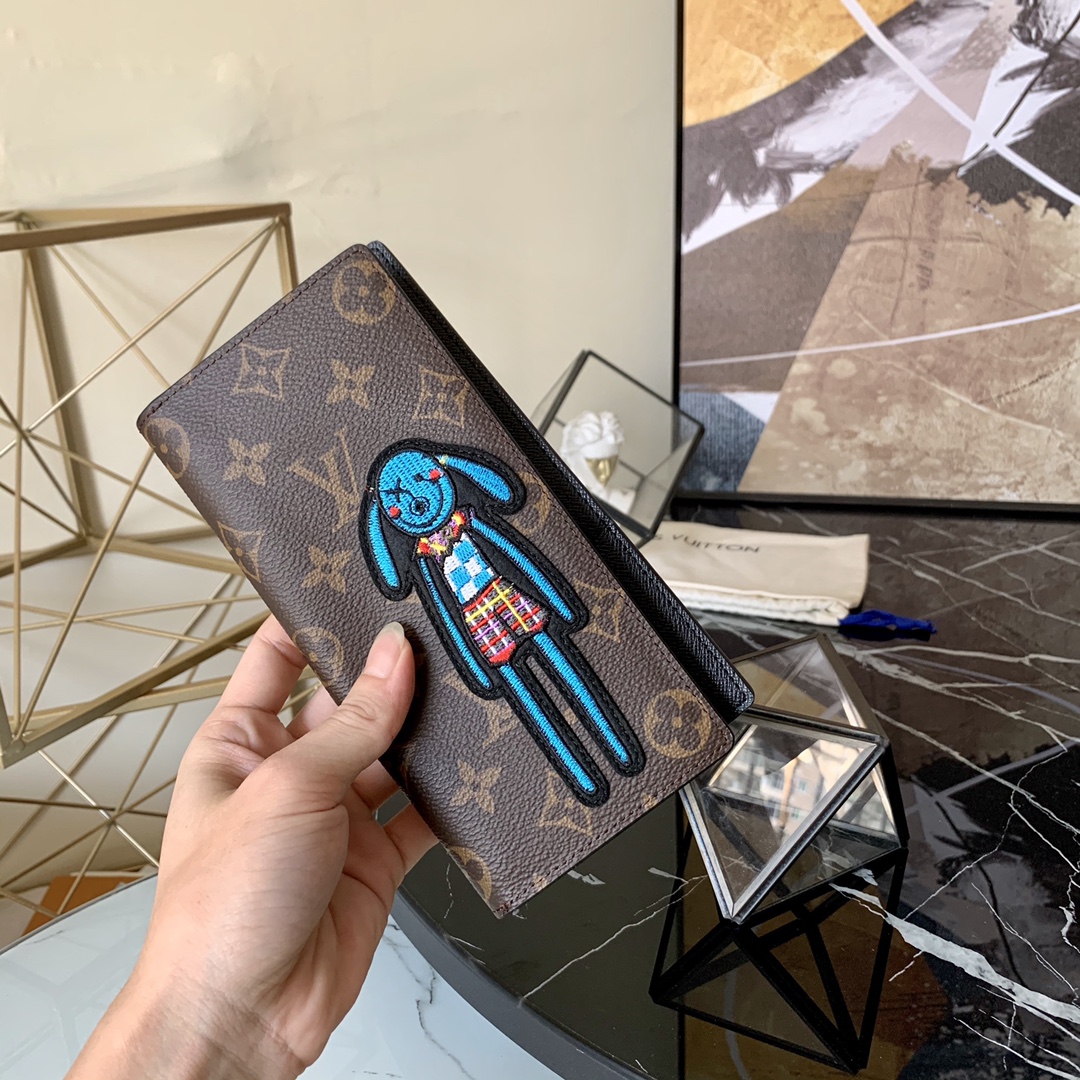 Replica Louis Vuitton Virgil Abloh M80158 Brazza Wallet Monogram Coated Canvas