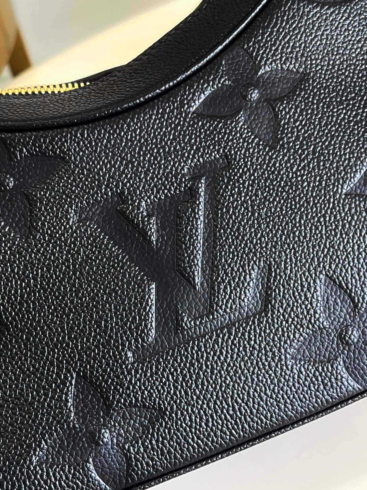 Replica Louis Vuitton Women Bagatelle BB Bag Black Cowhide Leather M46113