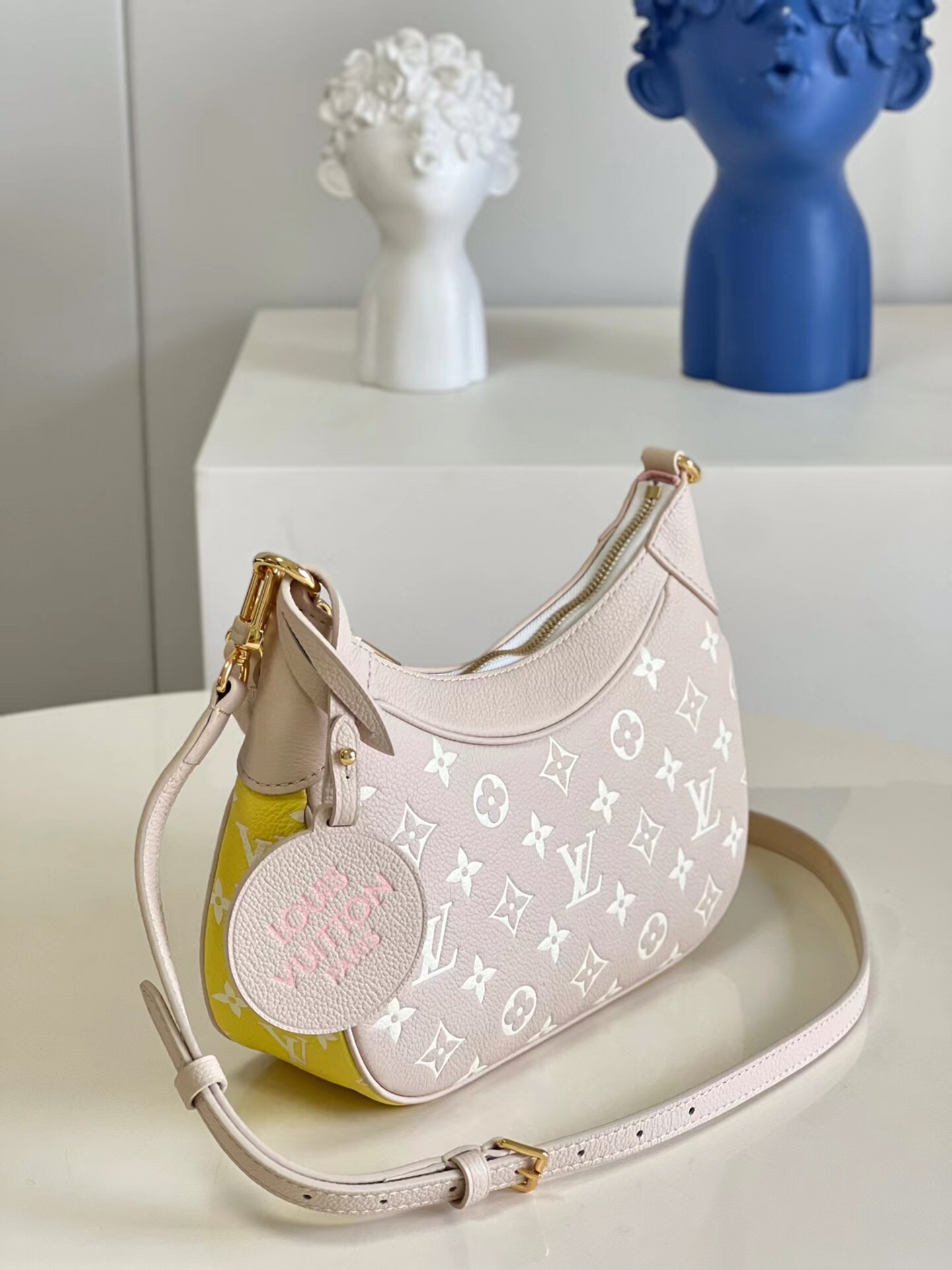 Replica Louis Vuitton Women Bagatelle BB Bag Printed and embossed grained cowhide leather M46113