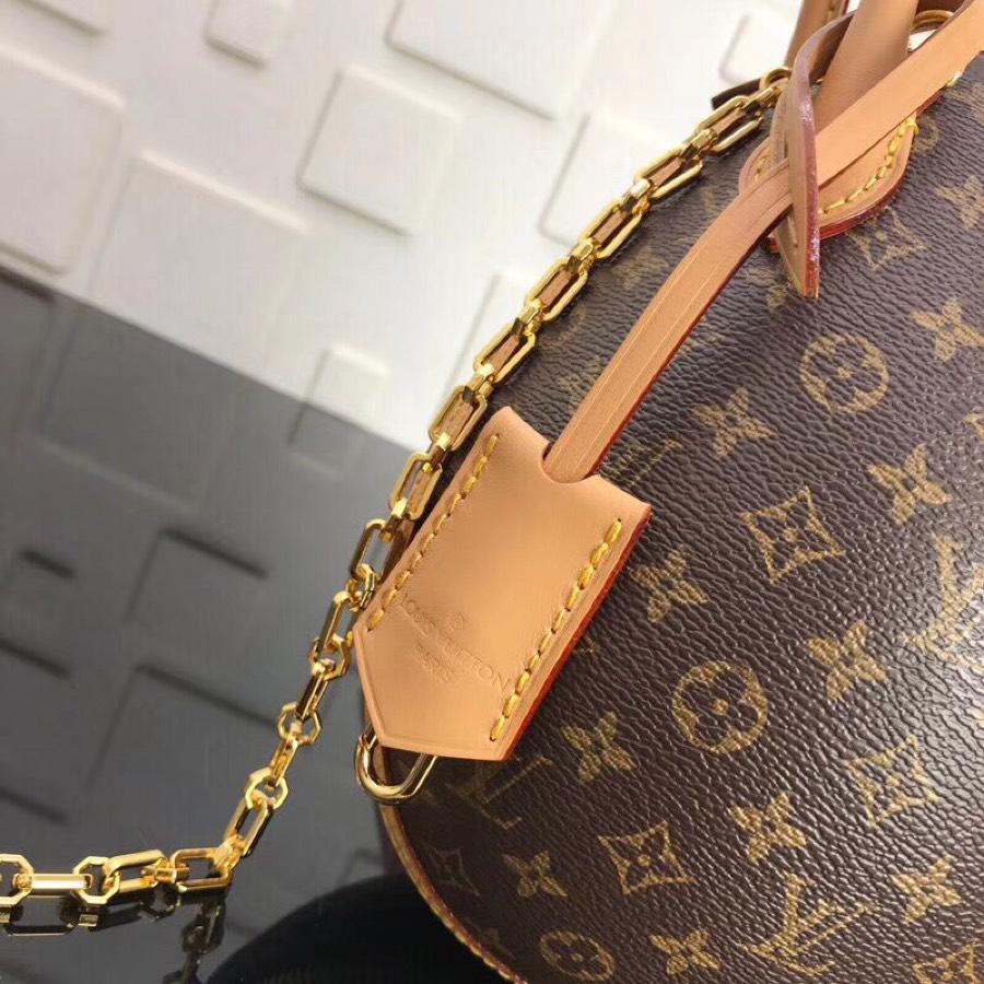 Replica Louis Vuitton Women LV Egg Bag Nicolas Ghesquiere Monogram Canvas and Black Calf M44587