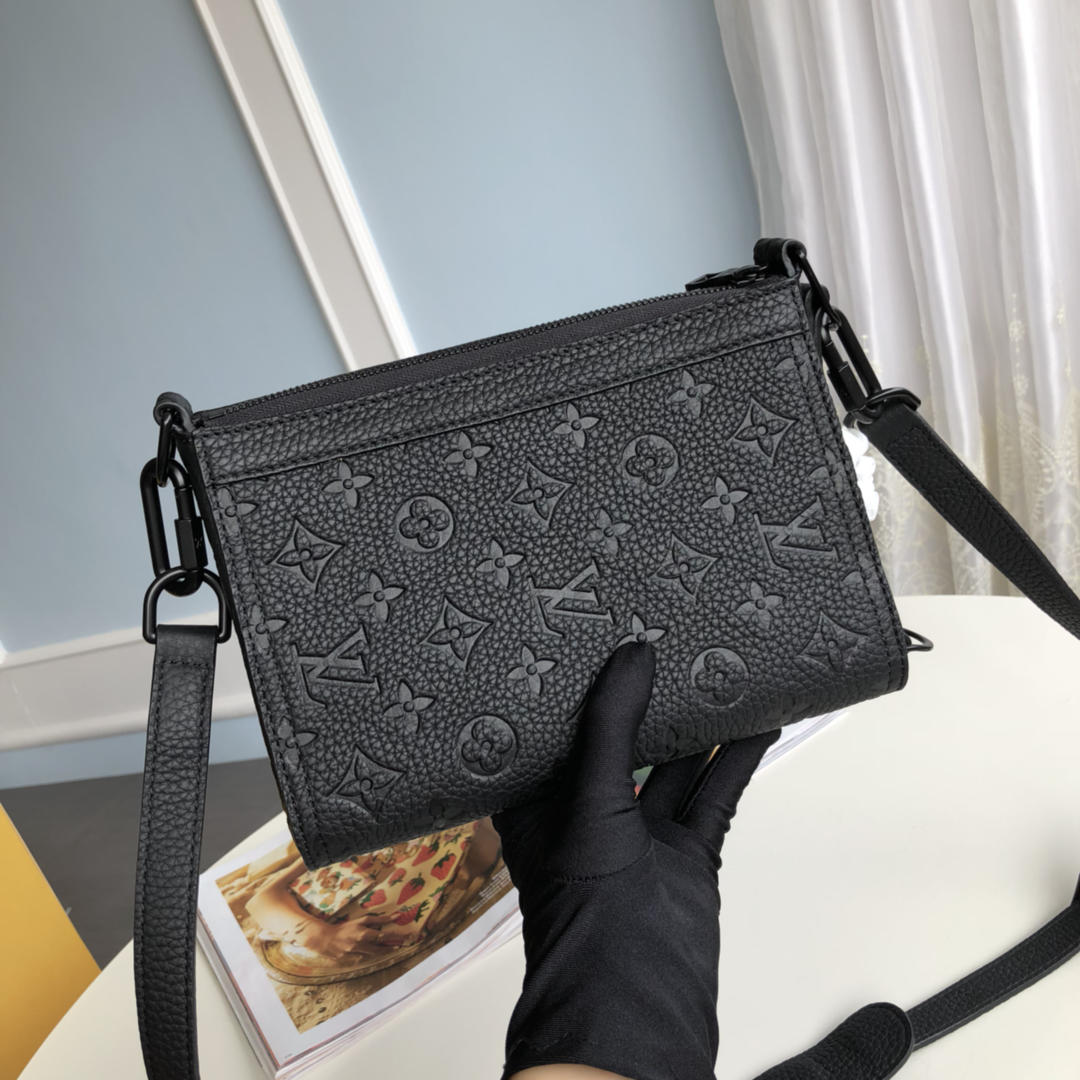 Replica Louis Vuitton Women Shoulder Bag Black Monogram Empreinte M54330