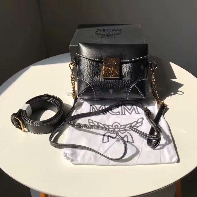 Replica MCM Soft Berlin Belt Bag in Black