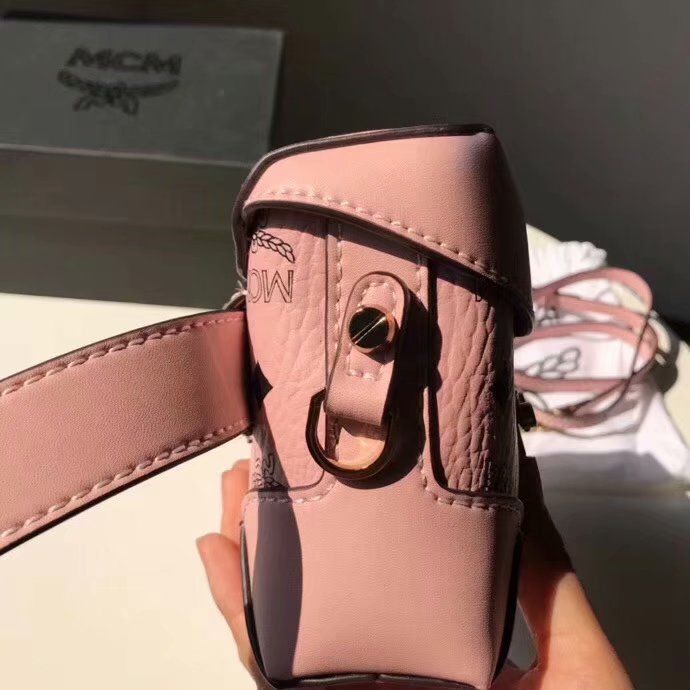 Replica MCM Soft Berlin Belt Bag in Pink