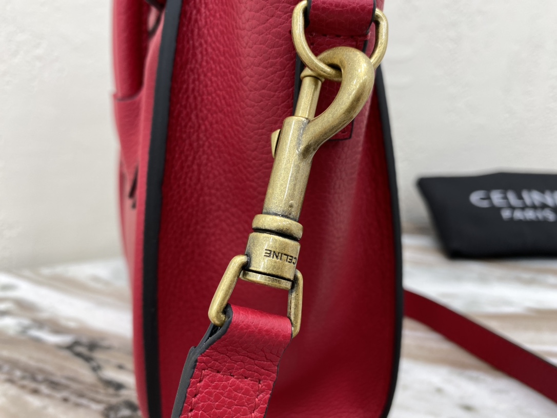 Replica Nano Luggage Bag In Drummed Calfski Red