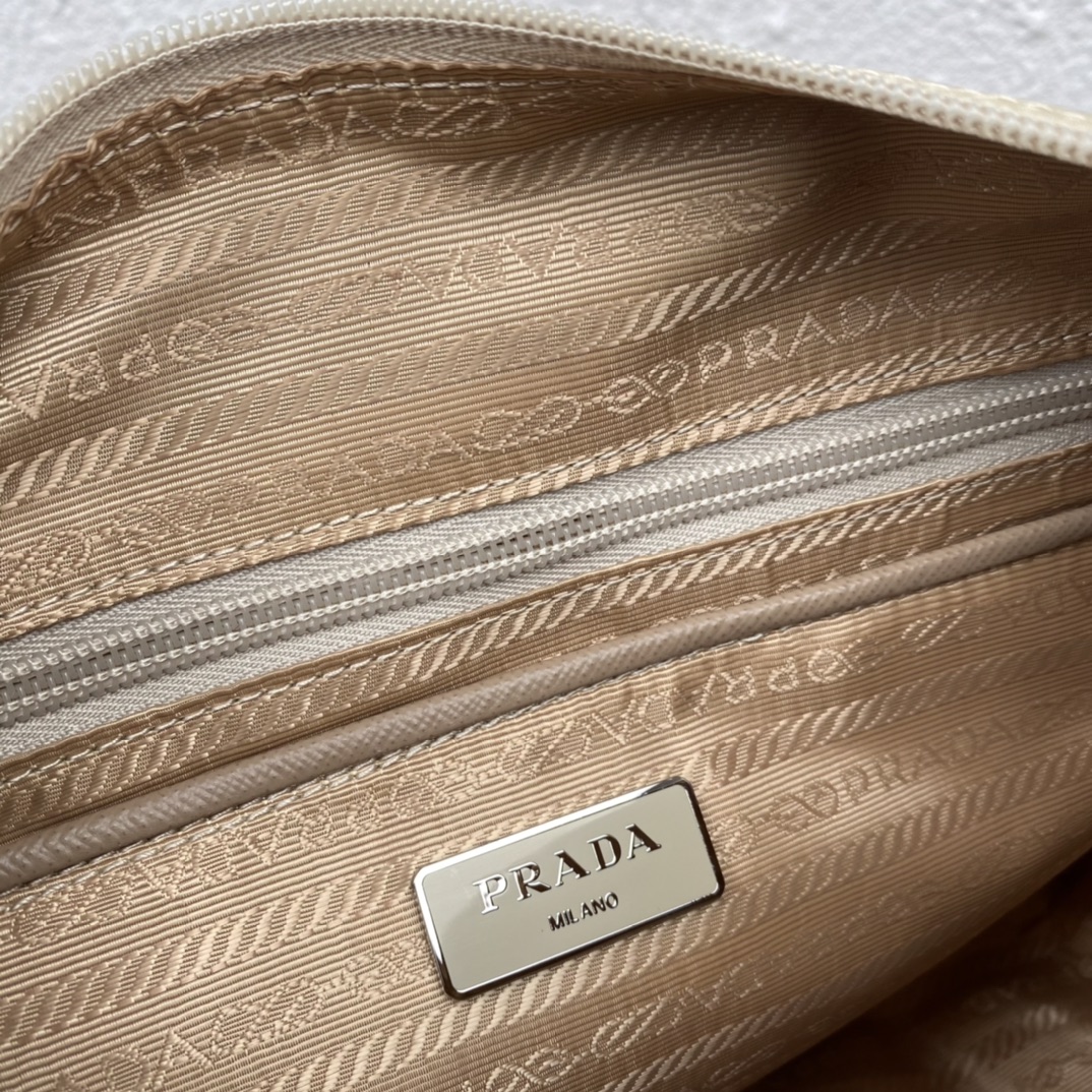 Replica Prada 1BD953 Re-Nylon Shoulder Bag Beige